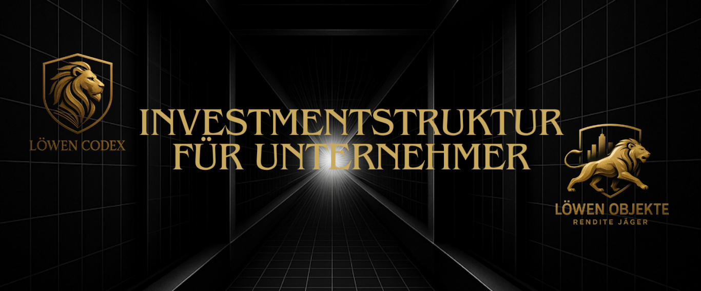 Struktur zeigt nicht, was du siehst – sondern wie du denkst. Schwarzweiß gerenderte Tunnelstruktur mit zentralem Lichtpunkt und überlagerten Logos von Löwen Codex & Löwen Objekte – visuelles Systemfeld